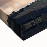 Black and white landscape art painting of Canterbury, New Zealand on stretched canvas, ideal for bedroom wall art.