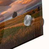 Large abstract wall art depicting the Otago, New Zealand scenery in muted earth tones on acrylic glass.