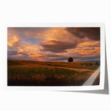 Extra large rolled print of a serene Otago, New Zealand landscape with lush greenery and clear skies.