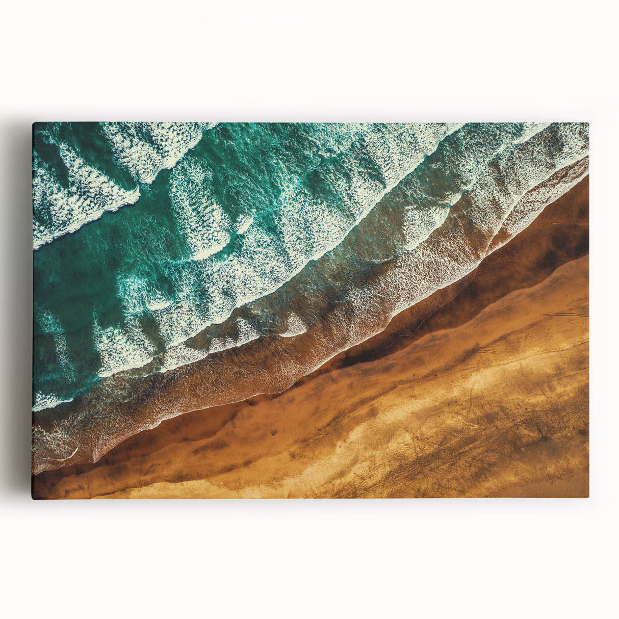 Black and white photograph of New Zealand's West Coast on stretched canvas, suitable for kitchen wall art.