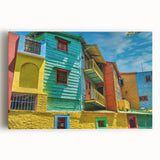 Black and white photograph of Buenos Aires on stretched canvas, suited for kitchen wall art.