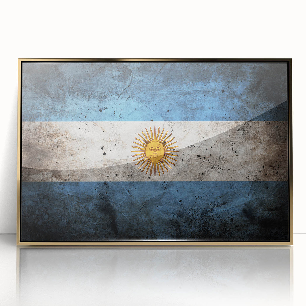 Framed acrylic print of a South American landscape in muted earth tones, ideal for modern art wall decor.