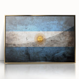 Framed acrylic print of a South American landscape in muted earth tones, ideal for modern art wall decor.
