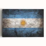 Black and white photograph of an Argentine landscape on stretched canvas, ideal for kitchen wall art.