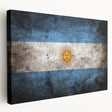 Large stretched canvas featuring a serene Argentine landscape in soft earth tones, ideal for kitchen wall art.