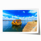 Extra large rolled print depicting a scenic view of Bolivia with vibrant green and earth tones.