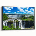 Black and white framed canvas depicting a vintage-style Brazilian landscape, suitable for bedroom decor.
