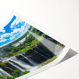 Extra large wall art featuring line art flowers in muted earth tones on a rolled canvas, ideal for large living room decor.