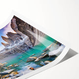 Extra large rolled print of line art flowers in monochrome, ideal for large living room wall art.