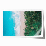 Extra large rolled print of a Colombian landscape with lush greenery and floral elements.