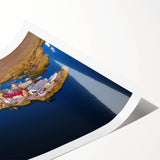 Extra large wall art featuring line art flowers in soft pastel colors on rolled print, ideal for large living room decor.