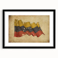 Extra large framed abstract print of a vibrant, colorful Venezuelan landscape on canvas, ideal for living room decor.