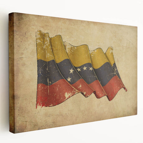 Large stretched canvas depicting a vibrant South American landscape, ideal for kitchen wall art.