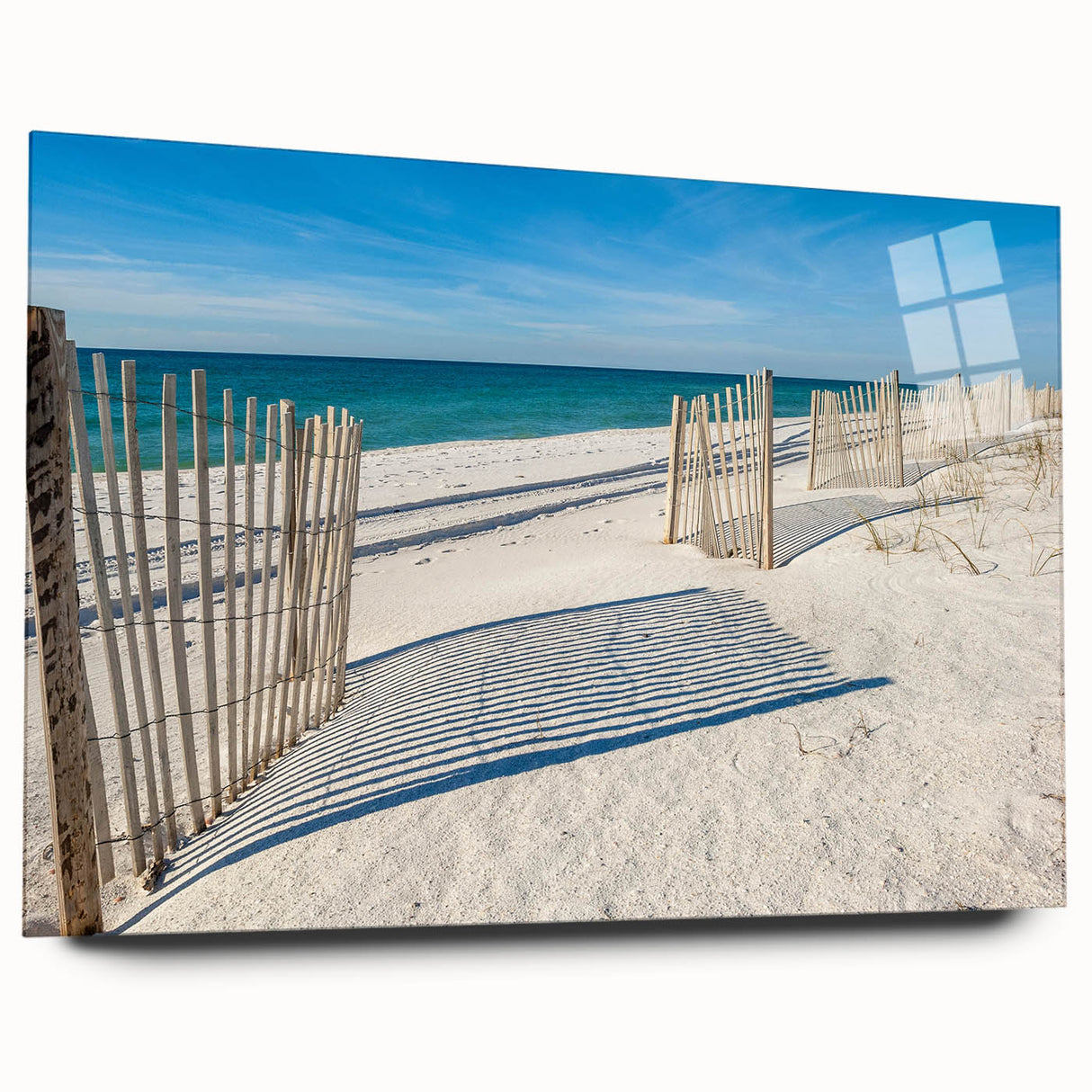 Large abstract wall art of Alabama scenery in muted earth tones on acrylic glass, suitable for bedroom or dining room decor.