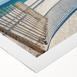 Art deco poster featuring a stylized Alabama landscape in muted green and beige tones, printed on rolled canvas.