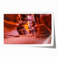 Extra large rolled print of Antelope Canyon in Arizona, showcasing vibrant orange and red rock formations.
