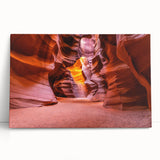 Black and white photograph of Antelope Canyon in Arizona on stretched canvas, ideal for kitchen wall art.