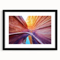 Abstract art print of Arizona's Coyote Buttes in vibrant colors on a textured, extra-large canvas.