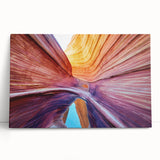 Black and white image of Arizona's Coyote Buttes on stretched canvas, ideal for kitchen wall art.