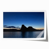 Rolled print of Lake Powell, Arizona with vivid blue and earth tones, suitable for art wall dining room.