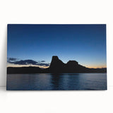 Black and white photo of Lake Powell on stretched canvas, ideal for kitchen wall art or bedroom ambiance.