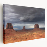 Monument Valley landscape on large stretched canvas with warm earth tones, suitable for kitchen wall art.