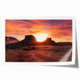 Rolled print of Sedona, Arizona landscape in earthy red and orange tones, suitable for art wall dining room.