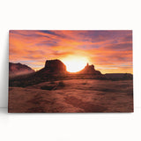 Black and white image of Sedona's rugged landscape on large stretched canvas, ideal for kitchen wall art or bedroom ambiance.