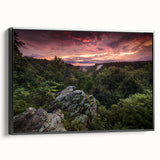 Black and white landscape art painting of Arkansas scenery on framed canvas, ideal for bedroom decor.