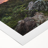 Art deco poster of Arkansas scenery on rolled canvas, featuring soft pastel colors, ideal for dining room wall art.