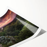 Extra large wall art featuring line art flowers in black and white on a rolled canvas, ideal for large living room walls.