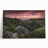 Black and white photograph of an Arkansas landscape on stretched canvas, ideal for kitchen wall art.