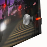 Large abstract wall art of Beverly Hills in muted earth tones on acrylic glass, ideal for dining room ambiance.