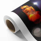 Art deco style poster of Beverly Hills scenery in pastel shades, printed on rolled canvas, suitable as nursery wall art.