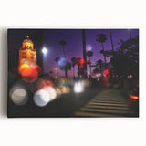 Black and white stretched canvas of Beverly Hills scenery, ideal for kitchen wall art.
