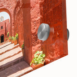 Large abstract wall art depicting Catalina, California in mid-century modernist style on acrylic glass.