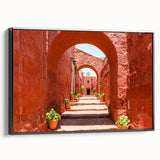 Black and white vintage poster art of Catalina, California landscape on framed canvas, ideal for bedroom wall decor.