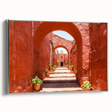 Framed canvas landscape art painting of Catalina, California in colorful vintage poster style, ideal for living room decor.