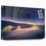 Acrylic print of Death Valley landscape in muted earth tones, suited for bedroom or dining room decor.