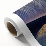 Art Deco poster of Death Valley in muted earth tones on rolled canvas, ideal for dining room ambiance.