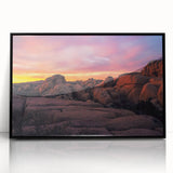 Large abstract wall art of Joshua Tree, featuring mid-century modernist style in black and white tones, framed in acrylic.