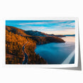 Extra large rolled print of Lake Tahoe featuring muted blue and green tones, ideal for dining room wall art.