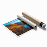 Extra large rolled print of Lake Tahoe with vibrant blue and green tones, ideal for classy bathroom wall art.