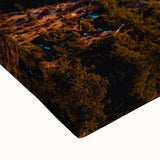 Black and white landscape art painting of Lake Tahoe on stretched canvas, ideal for bedroom wall art.