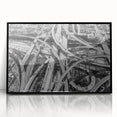 Large abstract wall art depicting Los Angeles skyline in muted colors on a framed acrylic.