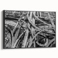 Black and white framed canvas of Los Angeles landscape, ideal for bedroom wall art.