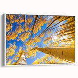 Vintage poster art of Aspen, Colorado with colorful landscape on extra-large framed canvas, ideal for living room decor.