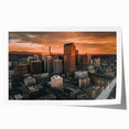 Extra large rolled print of Denver, Colorado scenery in pastel shades, suitable for dining room wall art.
