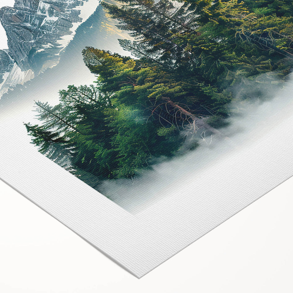 Art deco poster of Pikes Peak in muted earth tones on rolled canvas, suitable for dining room wall art.