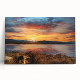 Black and white photograph of the Rocky Mountains on stretched canvas, ideal for kitchen wall art.